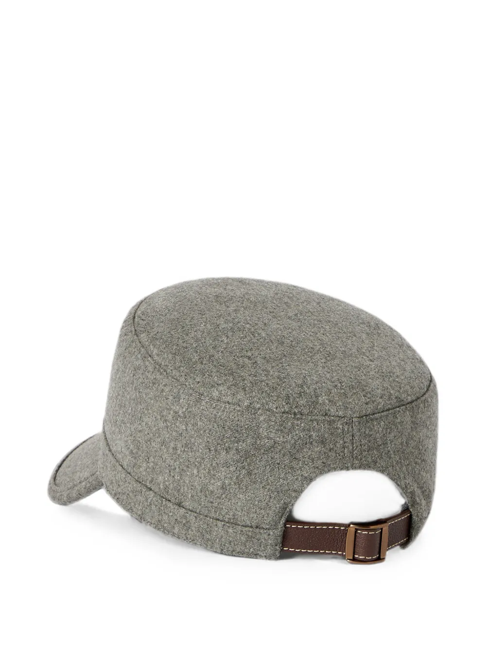 Brunello Cucinelli Flanellen pet van scheerwol Grijs
