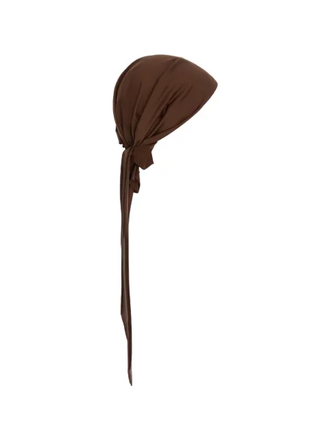 Noire Swimwear foulard de tête à design drapé