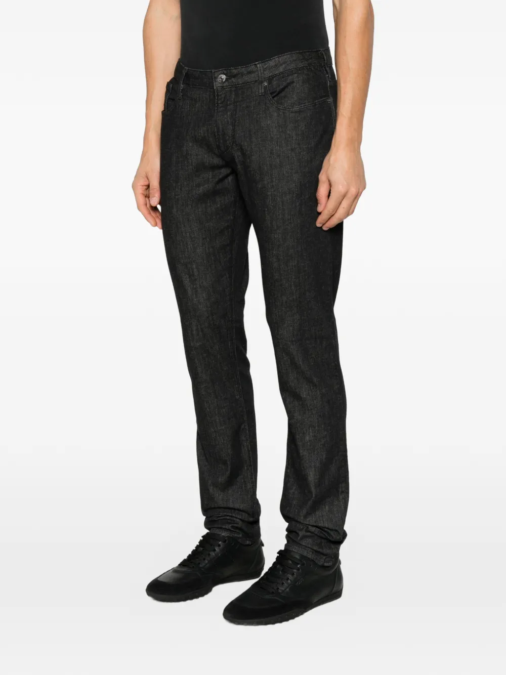 Emporio Armani Jeans met logoplakkaat Zwart