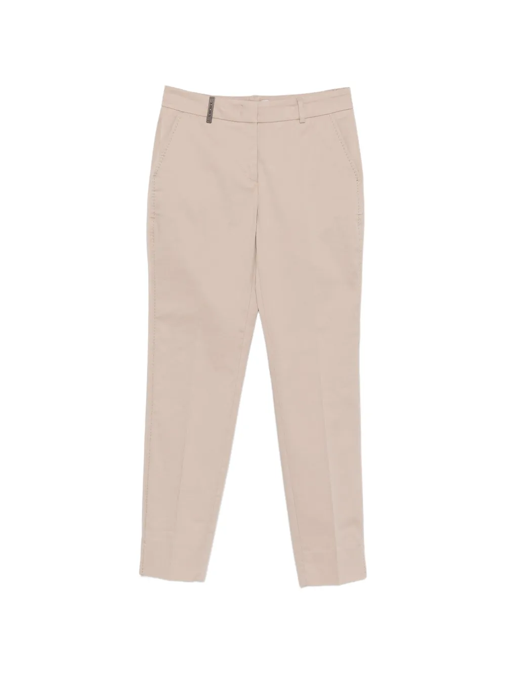 Peserico bead-embellished crop trousers - Toni neutri