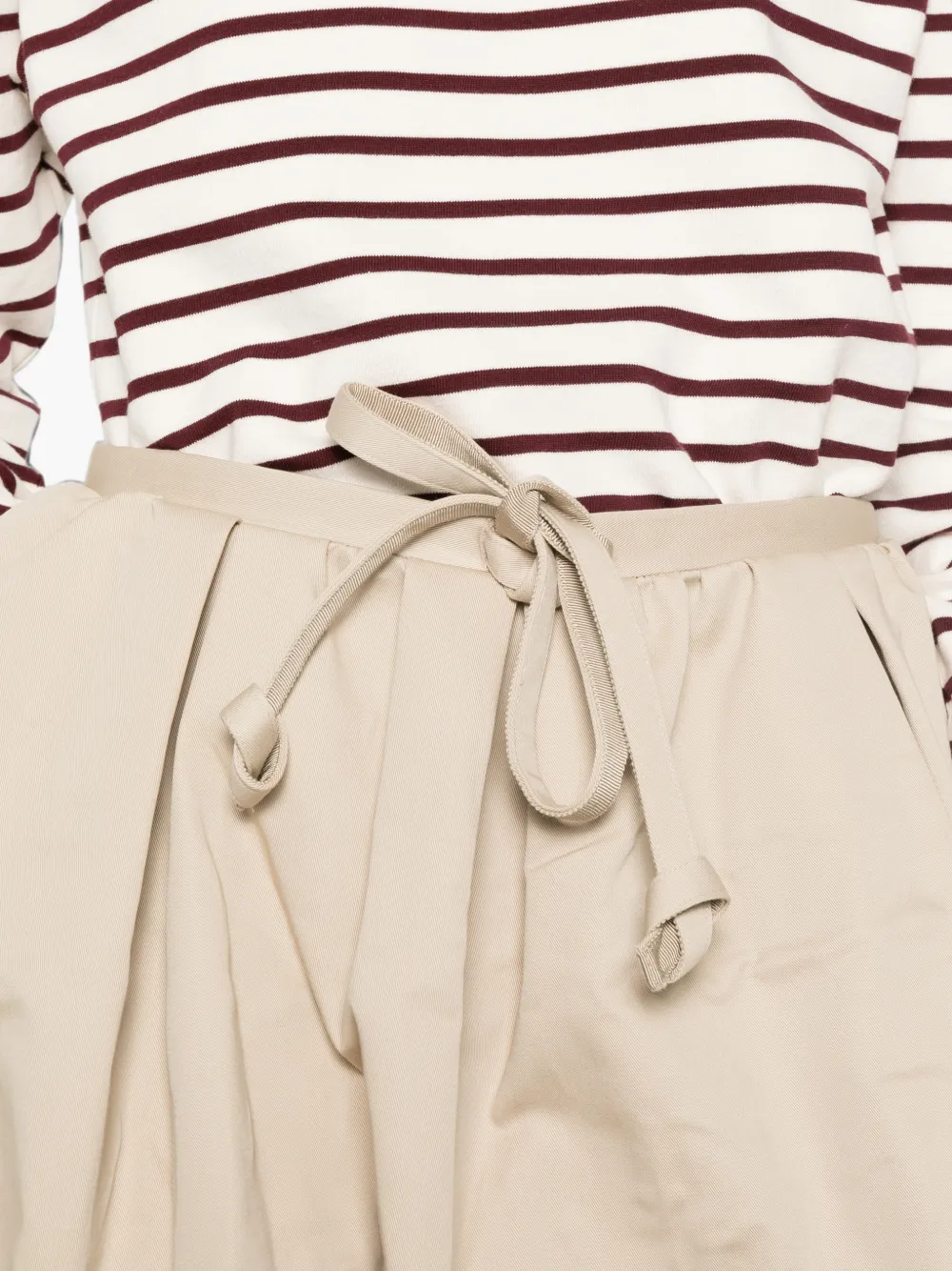 Patou Rok met strikdetail en ballonzoom Groen