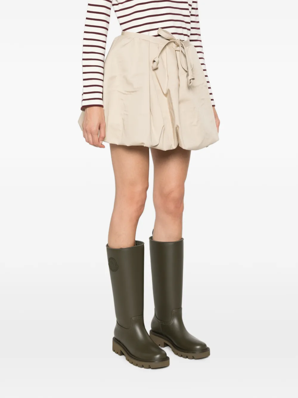 Patou Rok met strikdetail en ballonzoom Groen