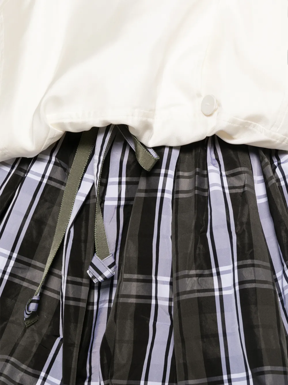Patou tartan-print bubble-hem skirt Zwart