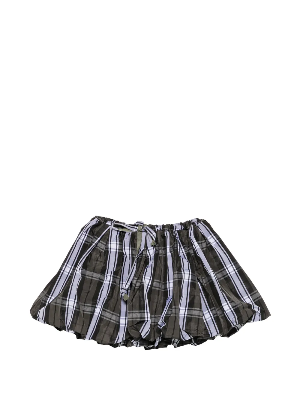 Patou tartan-print bubble-hem skirt - Schwarz
