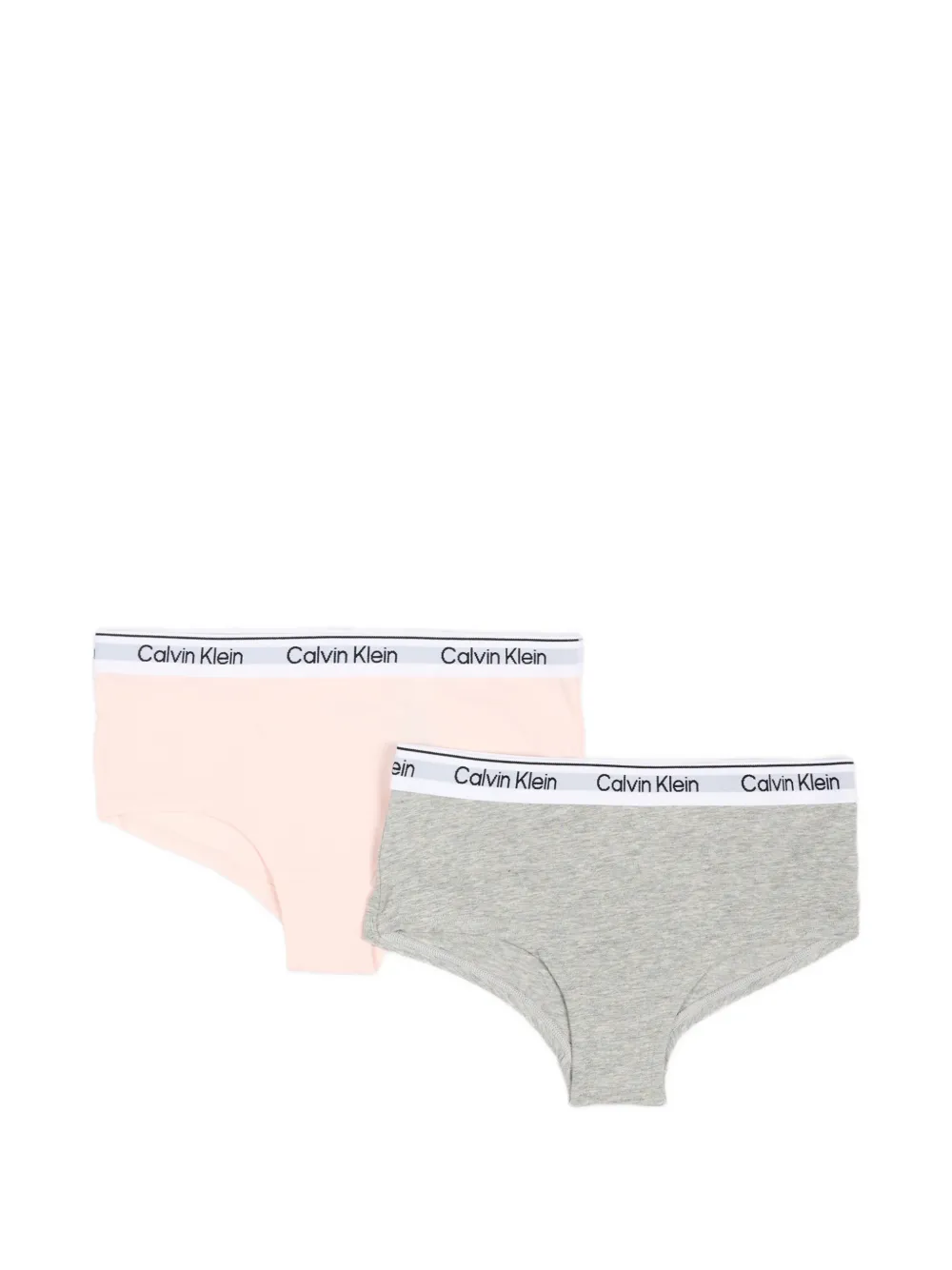 Calvin Klein Kids logo-waistband briefs - Rosa