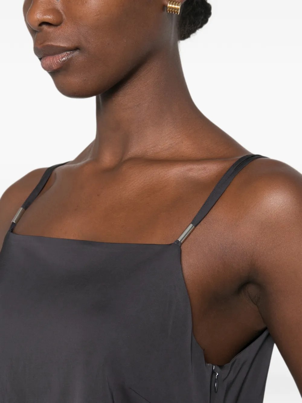 Peserico square-neck top Grijs