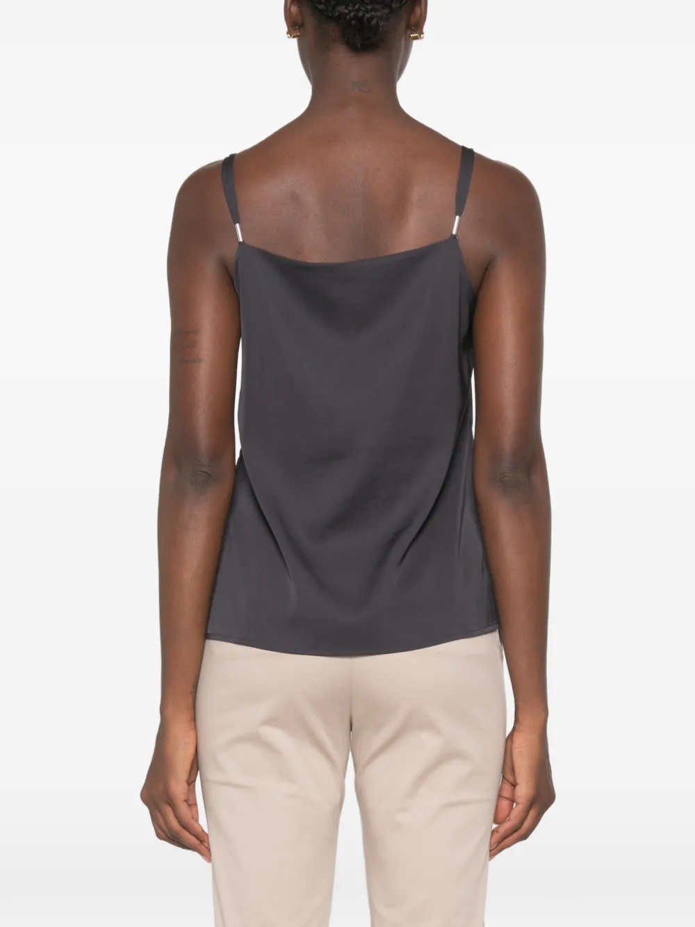 Peserico square-neck top Grijs