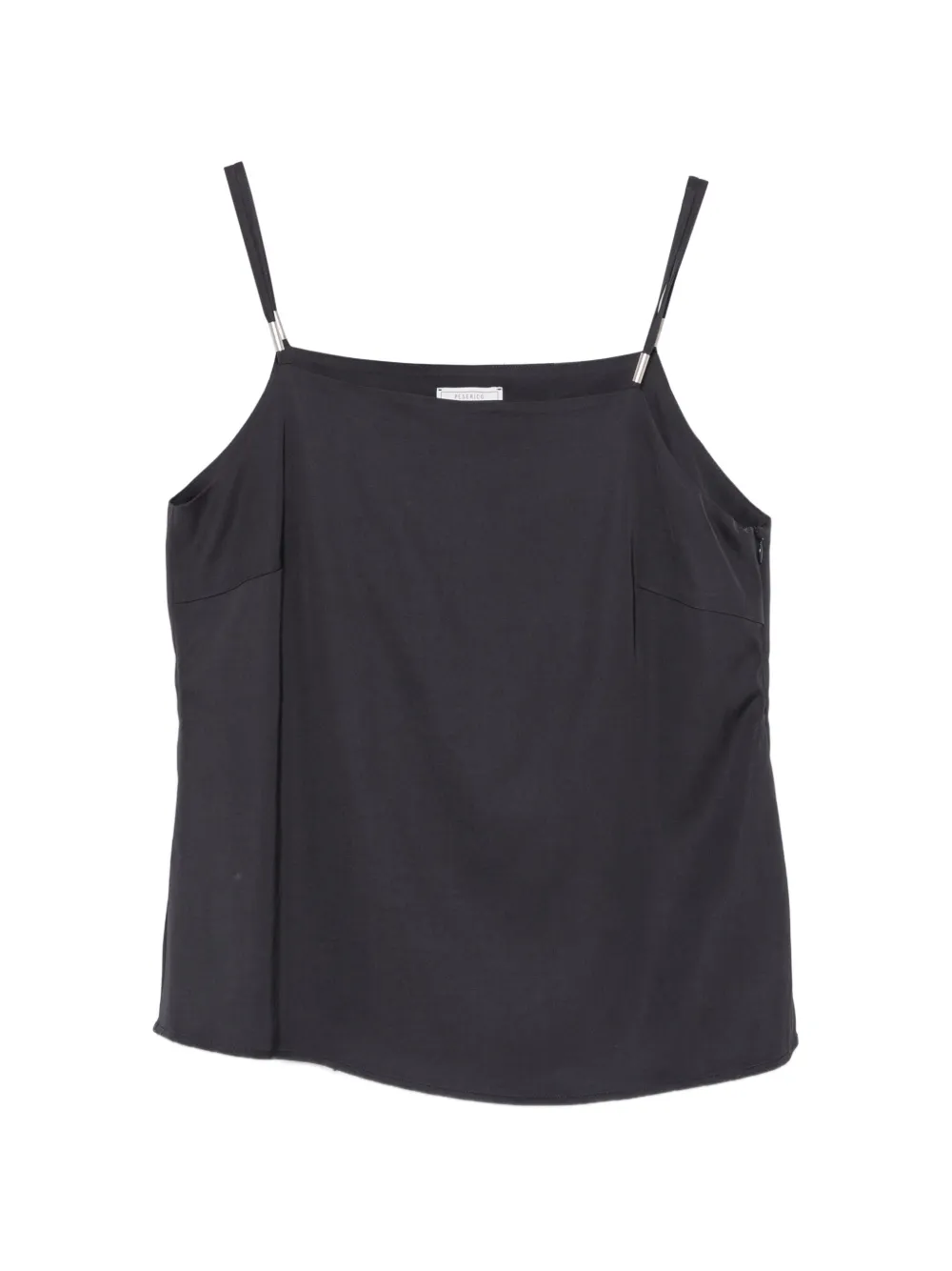 Peserico square-neck top - Grigio