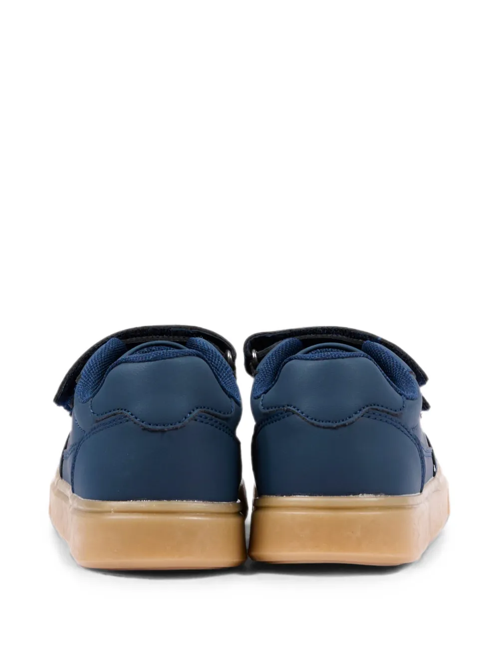 Tommy Hilfiger Junior touch-strap leather sneakers Blauw