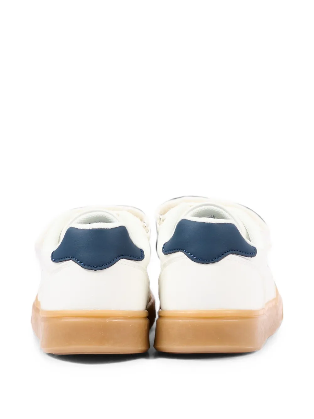 Tommy Hilfiger Junior touch-strap leather sneakers Wit