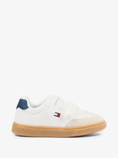 Tommy Hilfiger Junior touch-strap leather sneakers