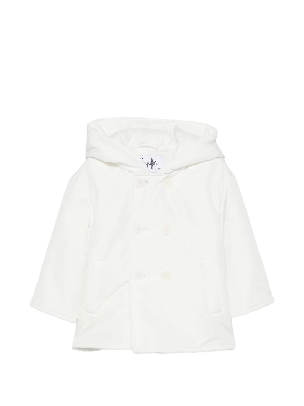 Il Gufo double-breasted hooded coat - Bianco