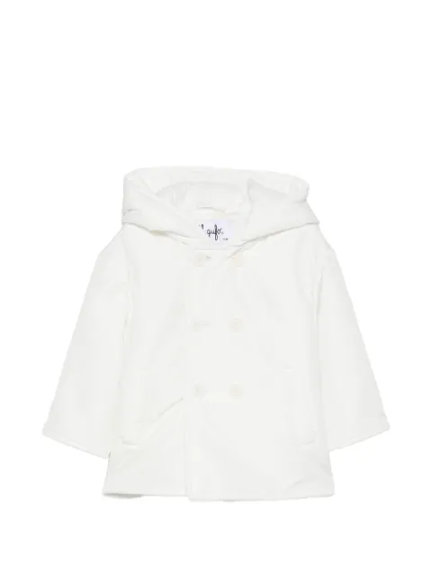 Il Gufo double-breasted hooded coat