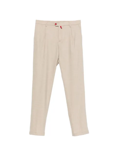Kiton pleated straight-leg trousers