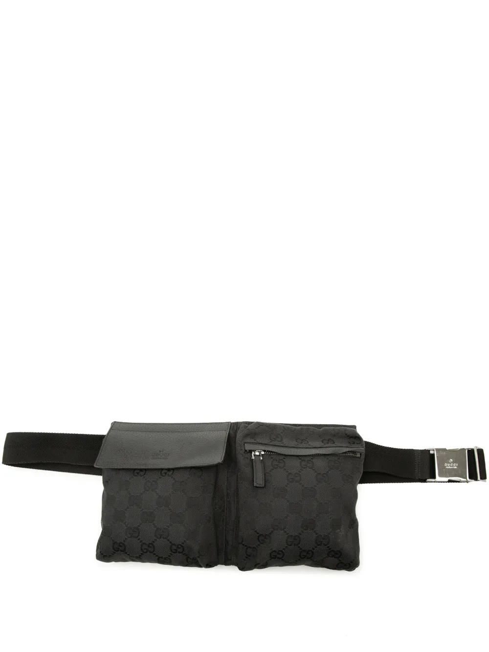 Gucci Pre-Owned Marsupio Double Pocket in tela GG con tasche 2000-2015 - Nero