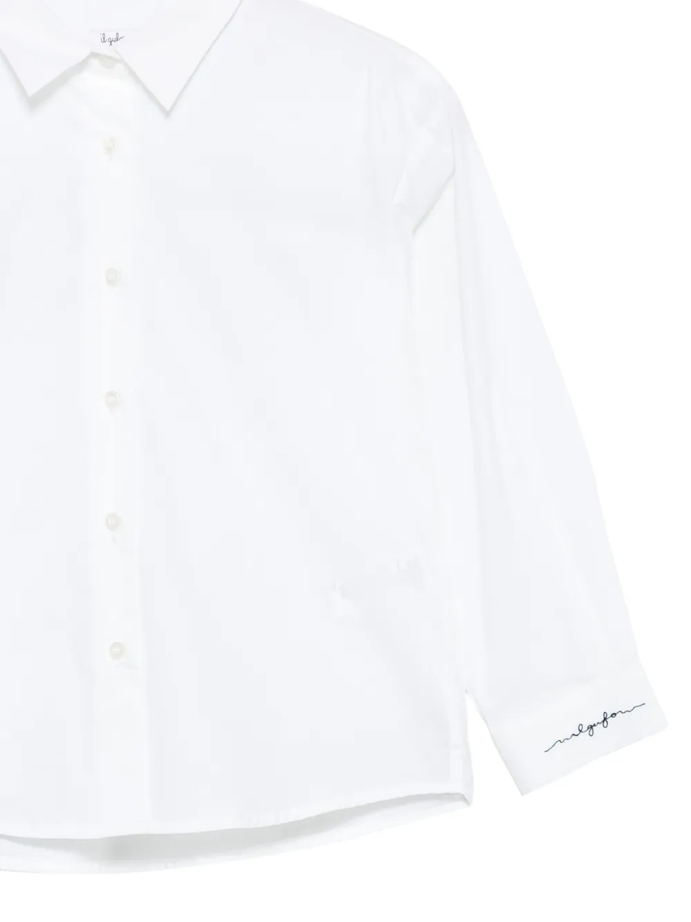 Il Gufo Shirt met geborduurd logo Wit