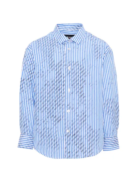 Just Cavalli Kids logo-print striped shirt