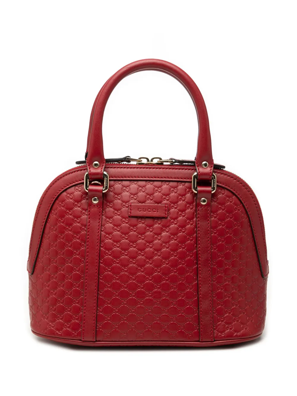 Gucci Pre-Owned Borsa a tracolla Dome mini in pelle Microguccissima 2016-2026 - Rosso