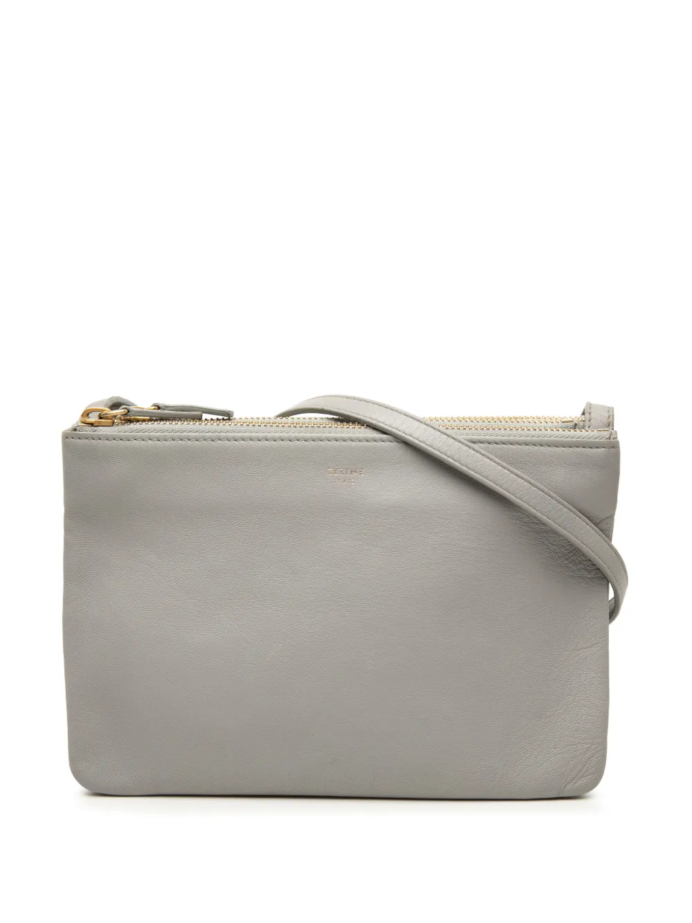 Celine Pre-Owned 2017 Small Lambskin Trio crossbody bag - Grey