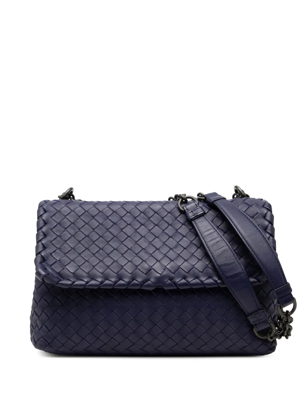Bottega Veneta Pre-Owned 2012-2026 kleine Intrecciato Olimpia Umhängetasche aus Nappaleder - Violett
