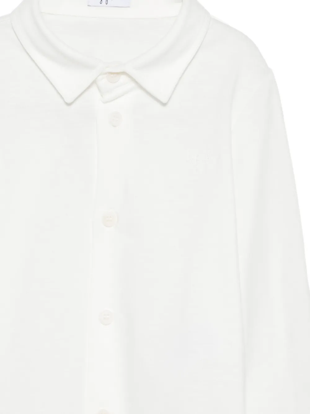Il Gufo Button-down romper met lange mouwen Wit