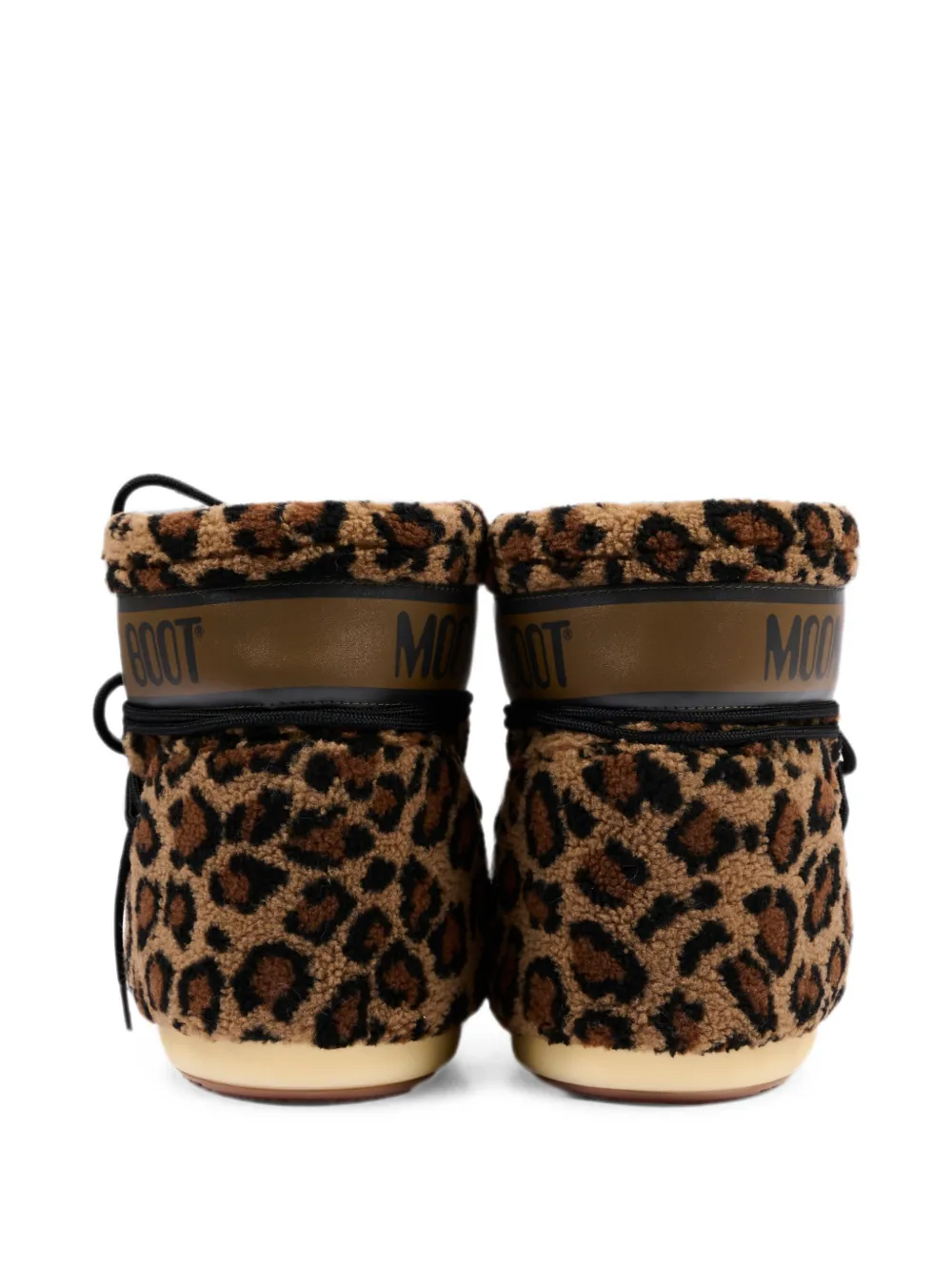 Moon Boot Kids leopard-print shearling-effect boots Bruin