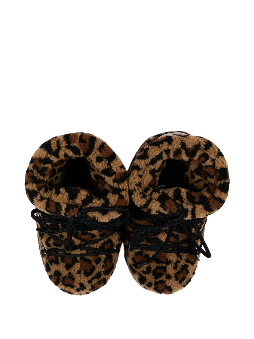 Moon Boot Kids leopard-print shearling-effect boots Bruin