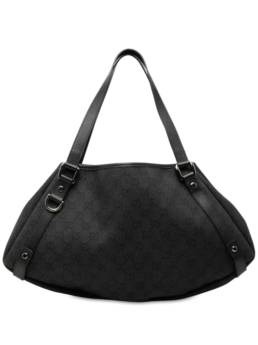 Gucci Pre-Owned 2000-2015 GG Denim Abbey D Ring tote bag - Black