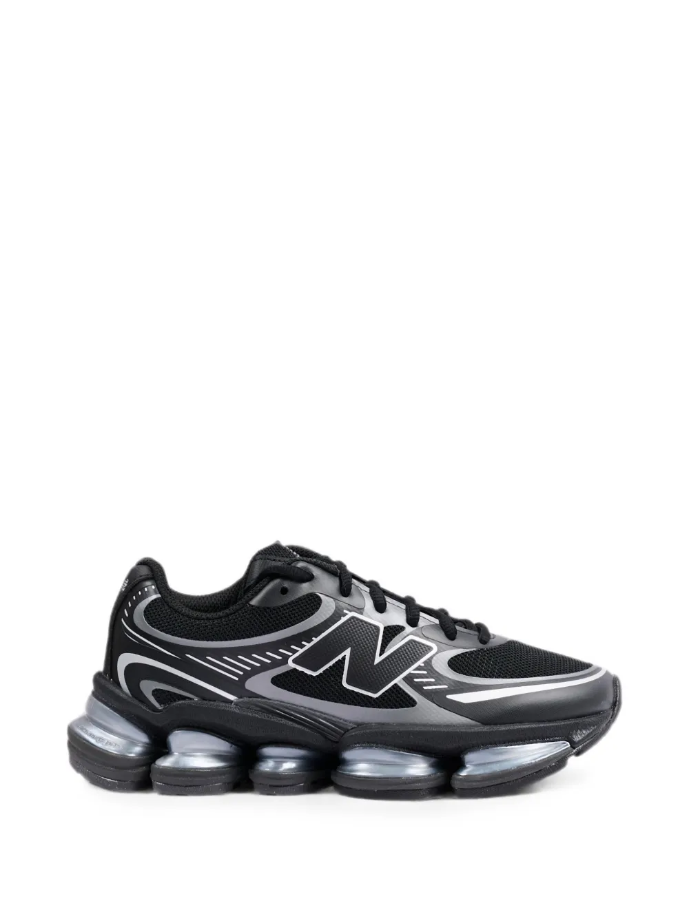 New Balance Kids 2000 Lace logo-patch sneakers Zwart