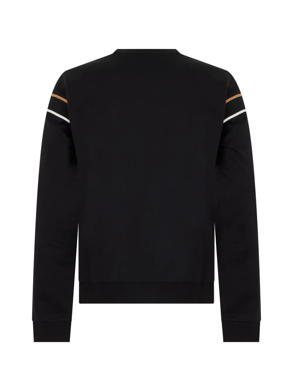 BOSS stripe-detail long-sleeve T-shirt Zwart