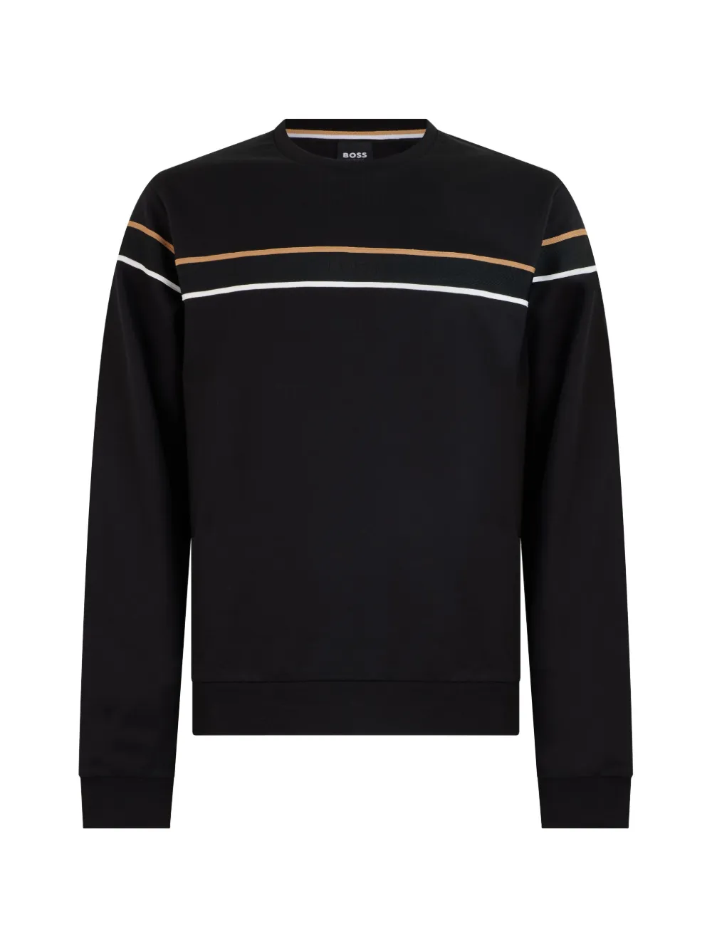 BOSS stripe-detail long-sleeve T-shirt - Schwarz