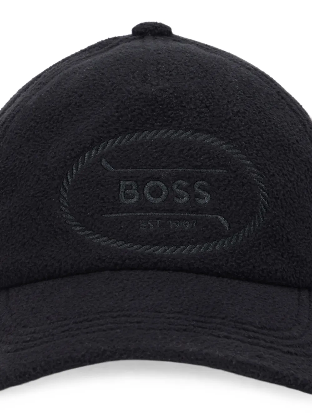 BOSS Pet met geborduurd logo Zwart