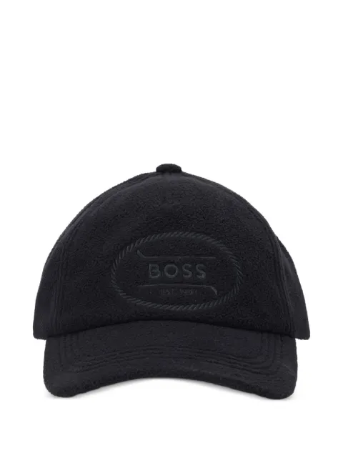 BOSS logo-embroidered cap