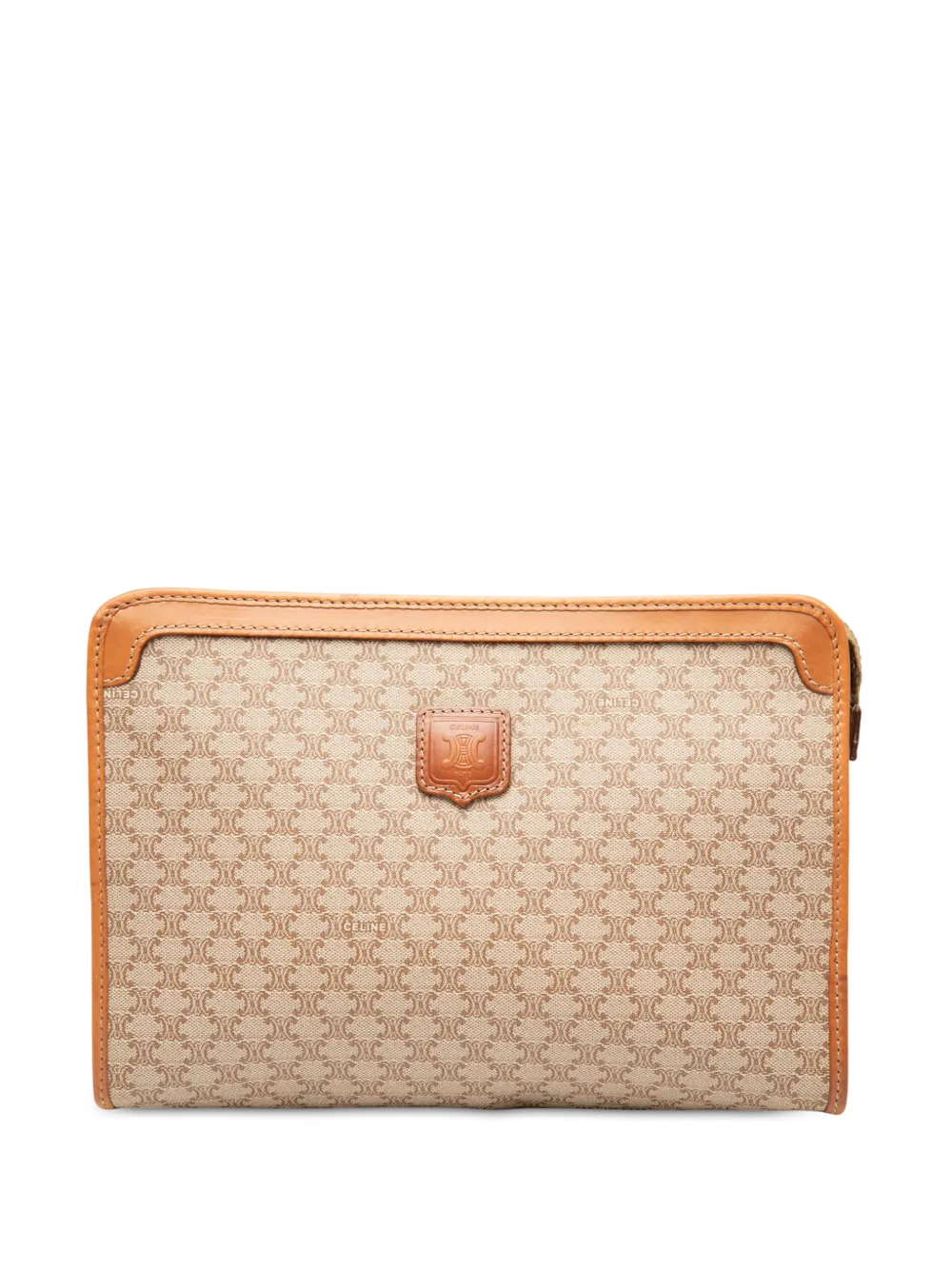 Celine Pre-Owned 2007 Macadam Coated Canvas clutch bag - Neutrals