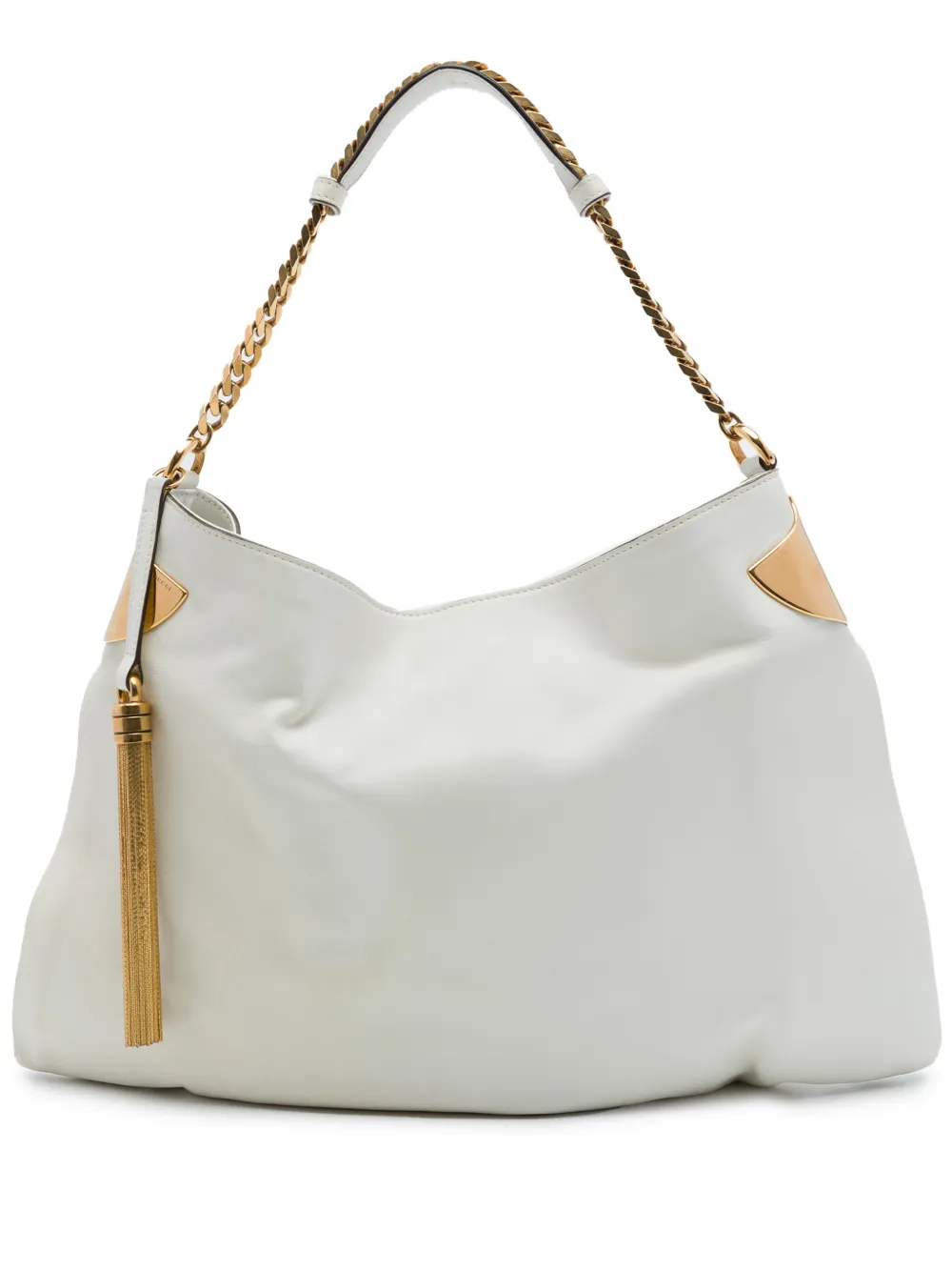 Gucci Pre-Owned Borsa passepartout 1970 media in pelle 2016-2026 - Bianco