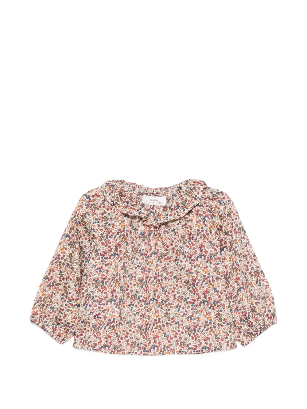 TEDDY & MINOU floral-print ruffled shirt - Toni neutri
