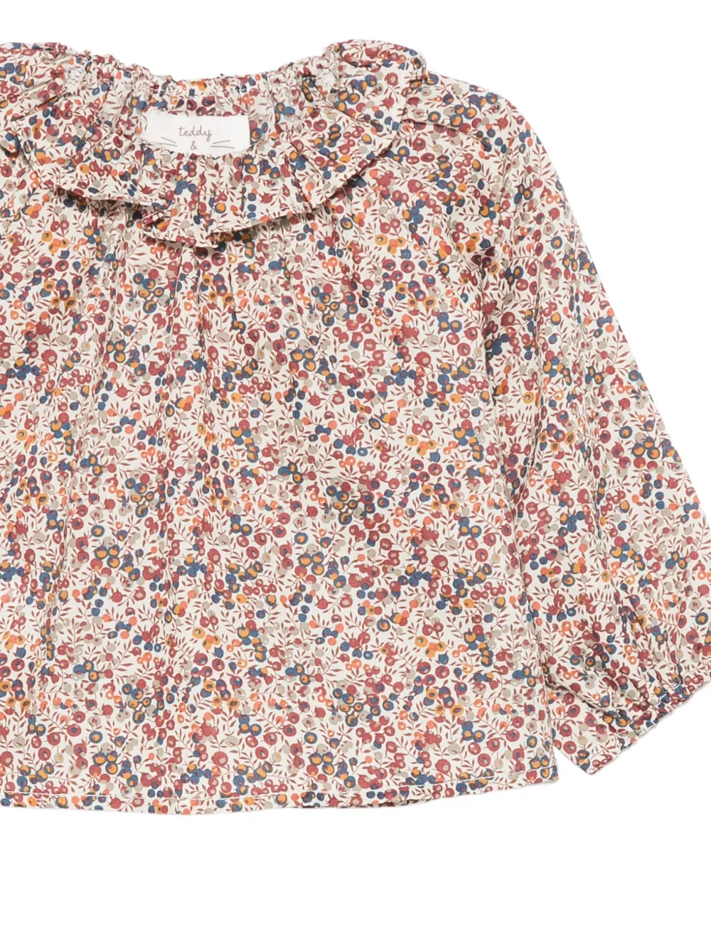 TEDDY & MINOU Shirt met ruches Beige