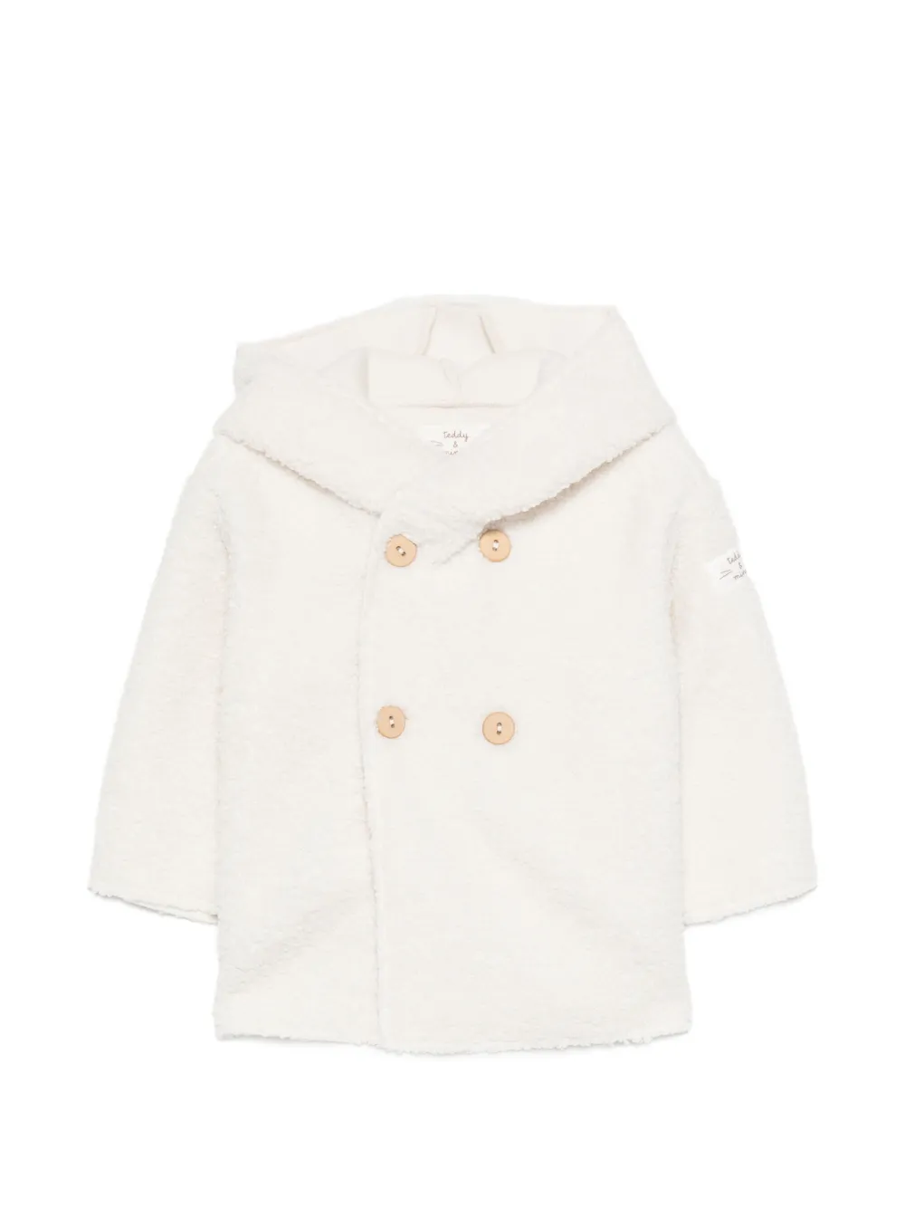 TEDDY & MINOU double-breasted hooded coat - Bianco