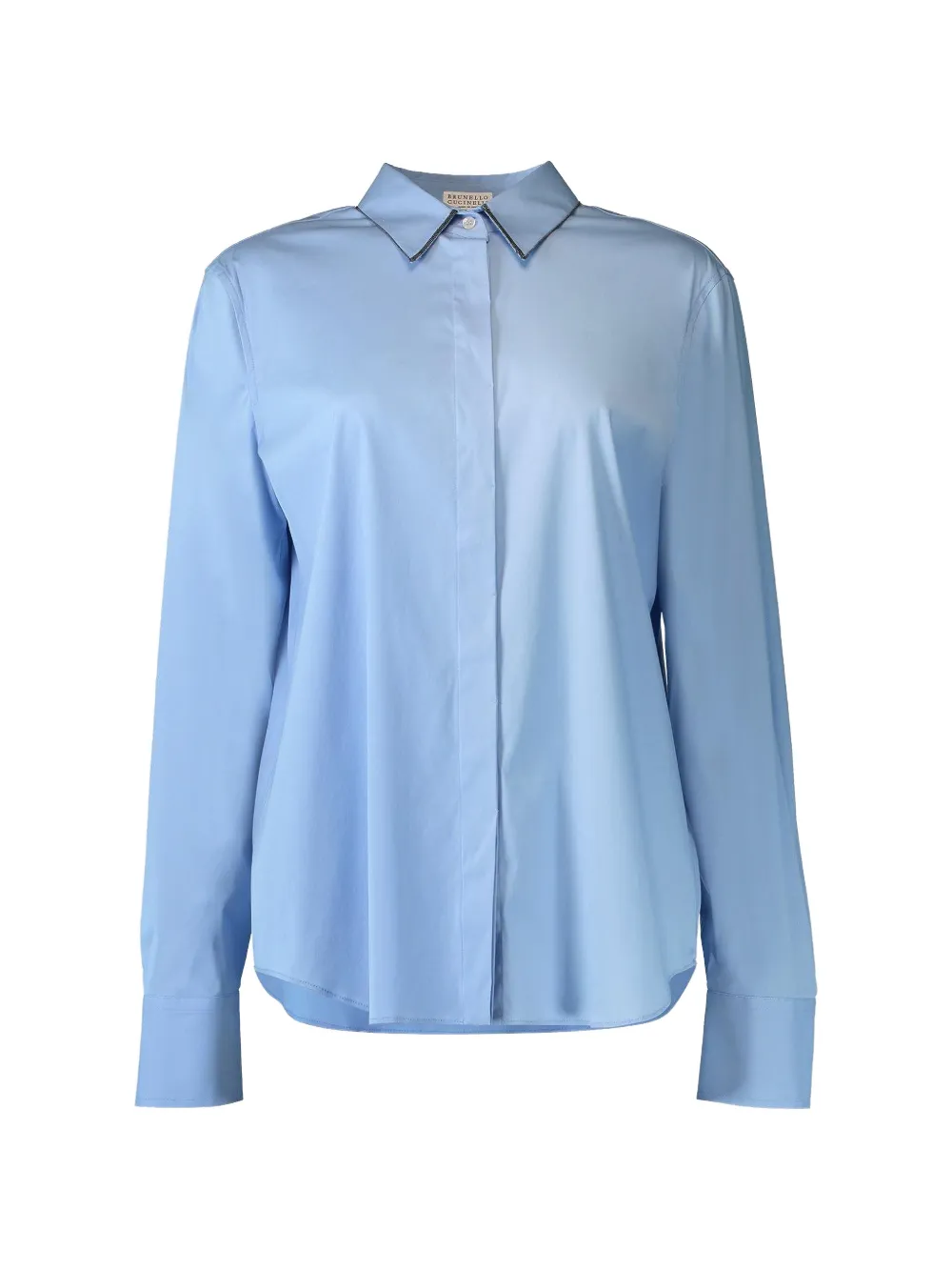 Brunello Cucinelli Monili collar shirt - Blau