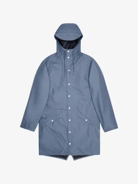Rains hooded press-stud coat