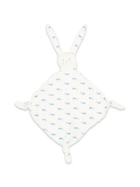 Petit Bateau whale-print knotted comforter