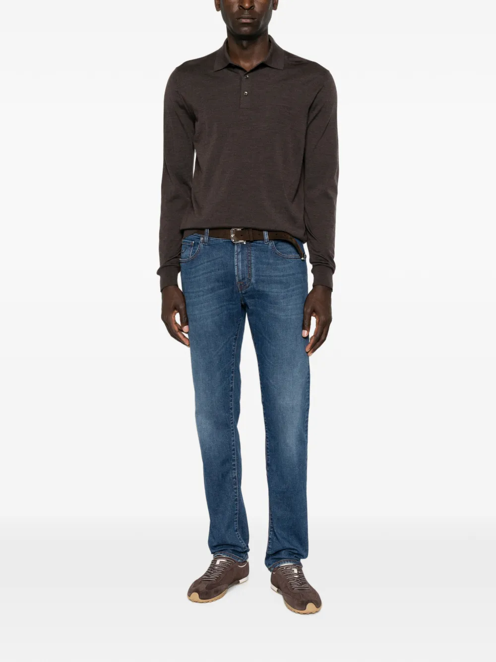 Jacob Cohën Straight jeans met vervaagd effect Blauw