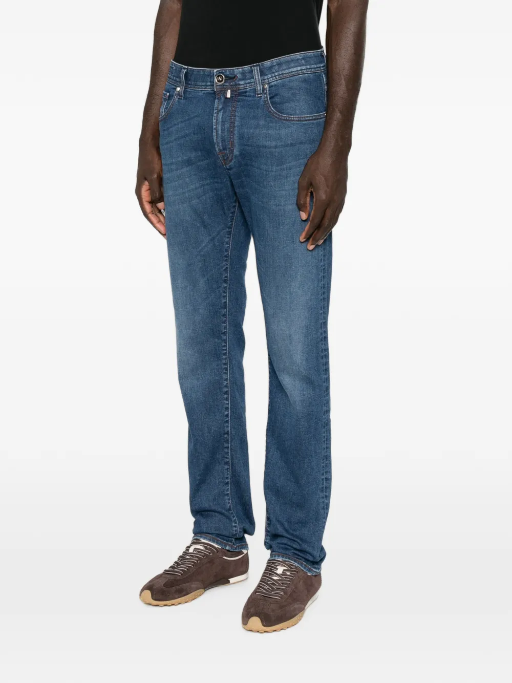 Jacob Cohën Straight jeans met vervaagd effect Blauw