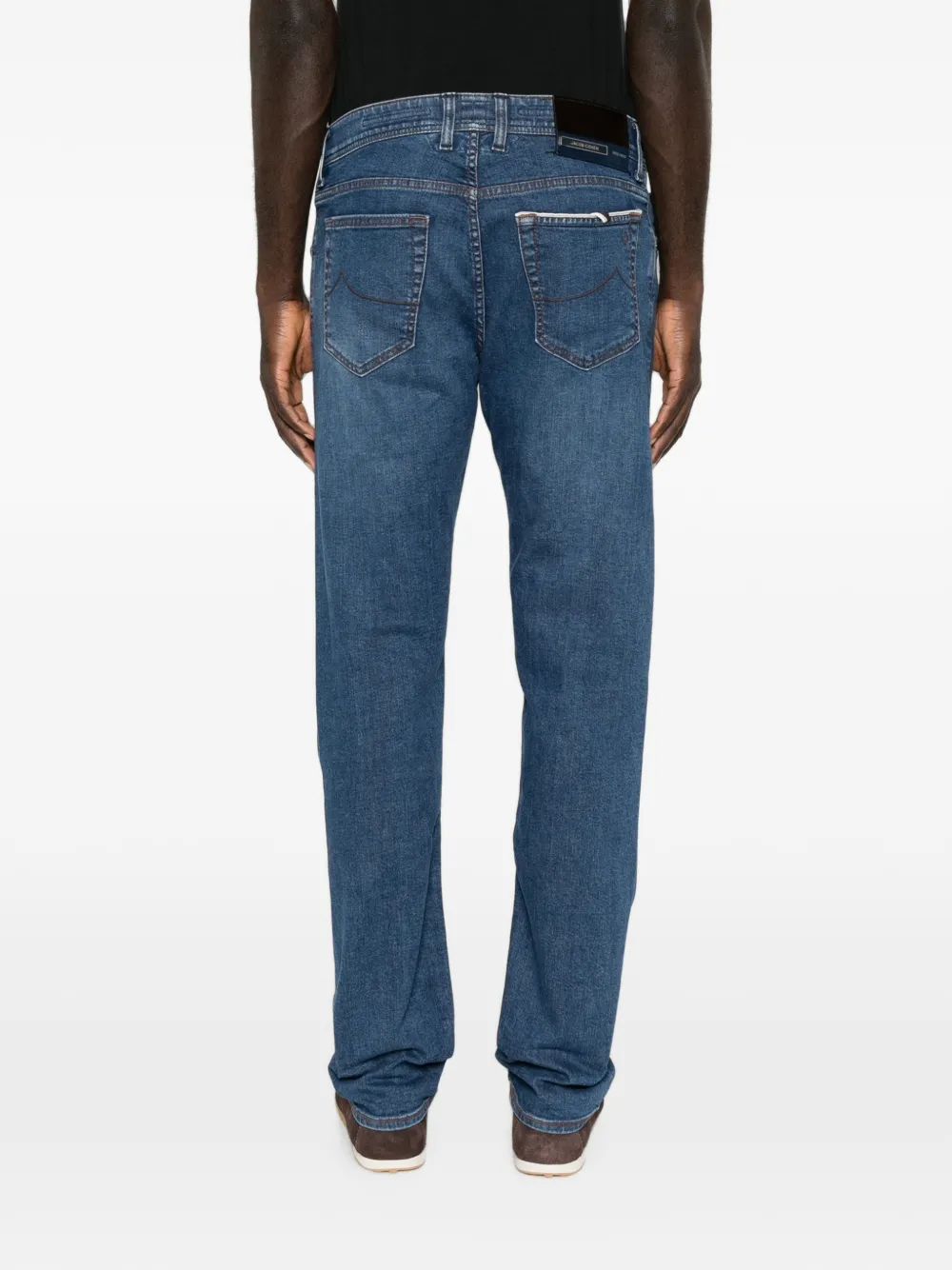 Jacob Cohën Straight jeans met vervaagd effect Blauw