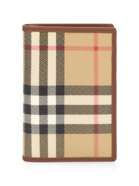 Burberry check folding cardholder