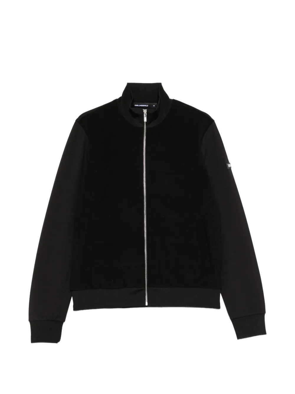 Karl Lagerfeld zip-up panelled jacket - Schwarz