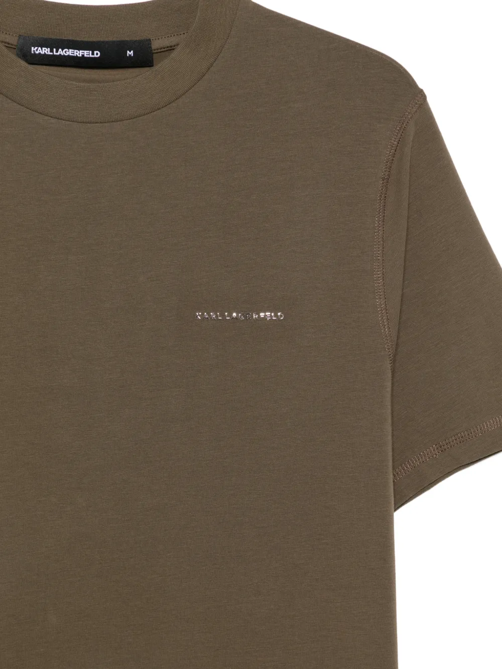 Karl Lagerfeld T-shirt met logoprint Groen