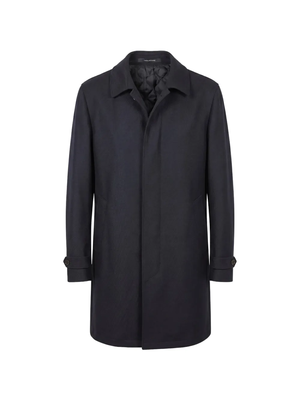 Tagliatore twill wool coat - Blu