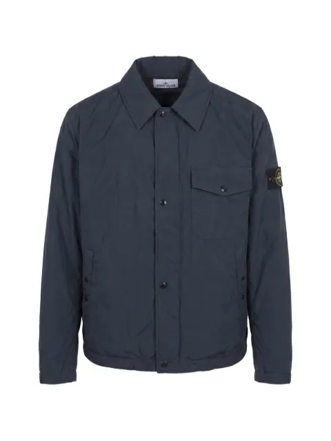 Stone Island logo-patch button-fastening jacket