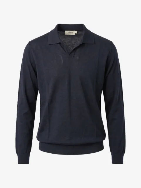 Altea polo-collar long-sleeve sweater